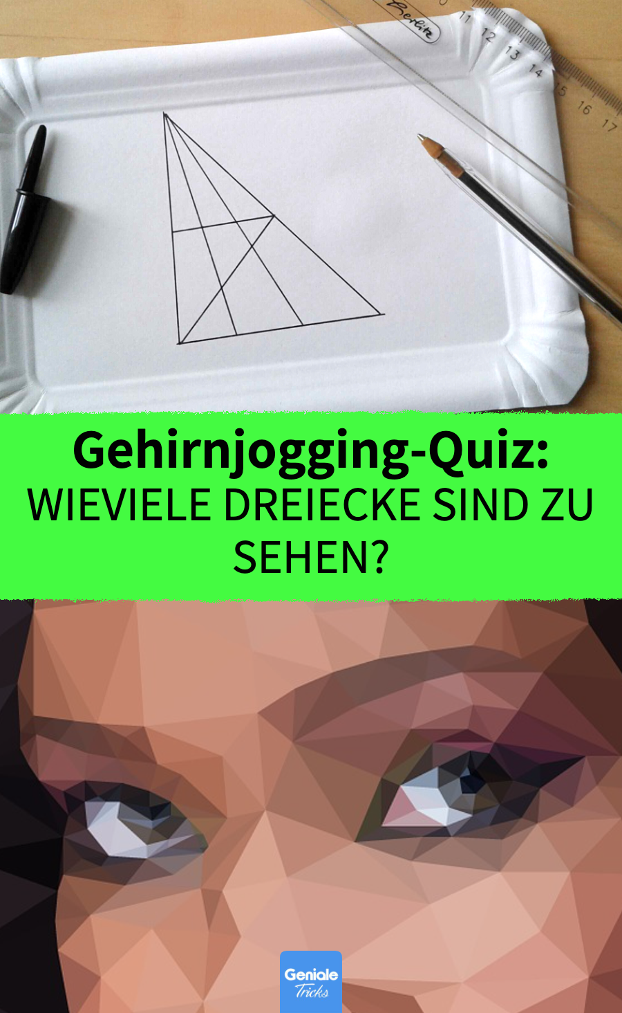 Gehirnjogging-Quiz: Wie viele Dreiecke sind zu sehen?