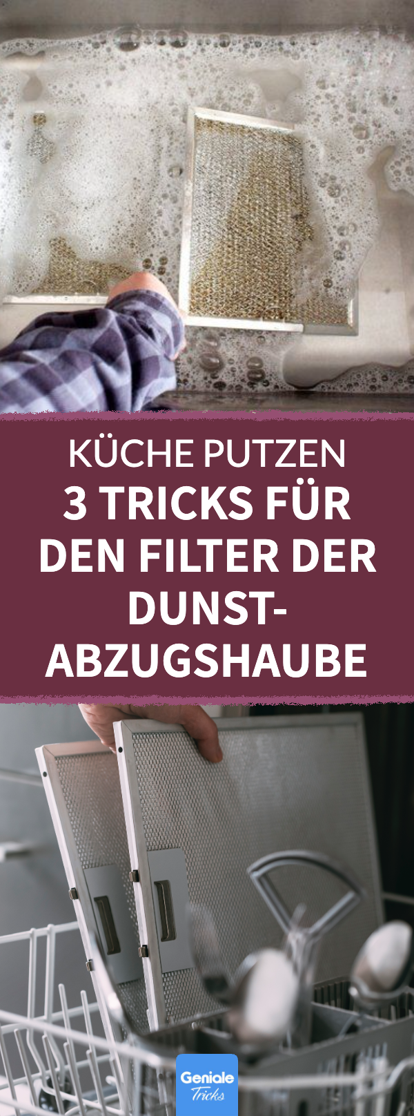 Küche putzen: 3 Tricks für den Filter der Dunstabzugshaube